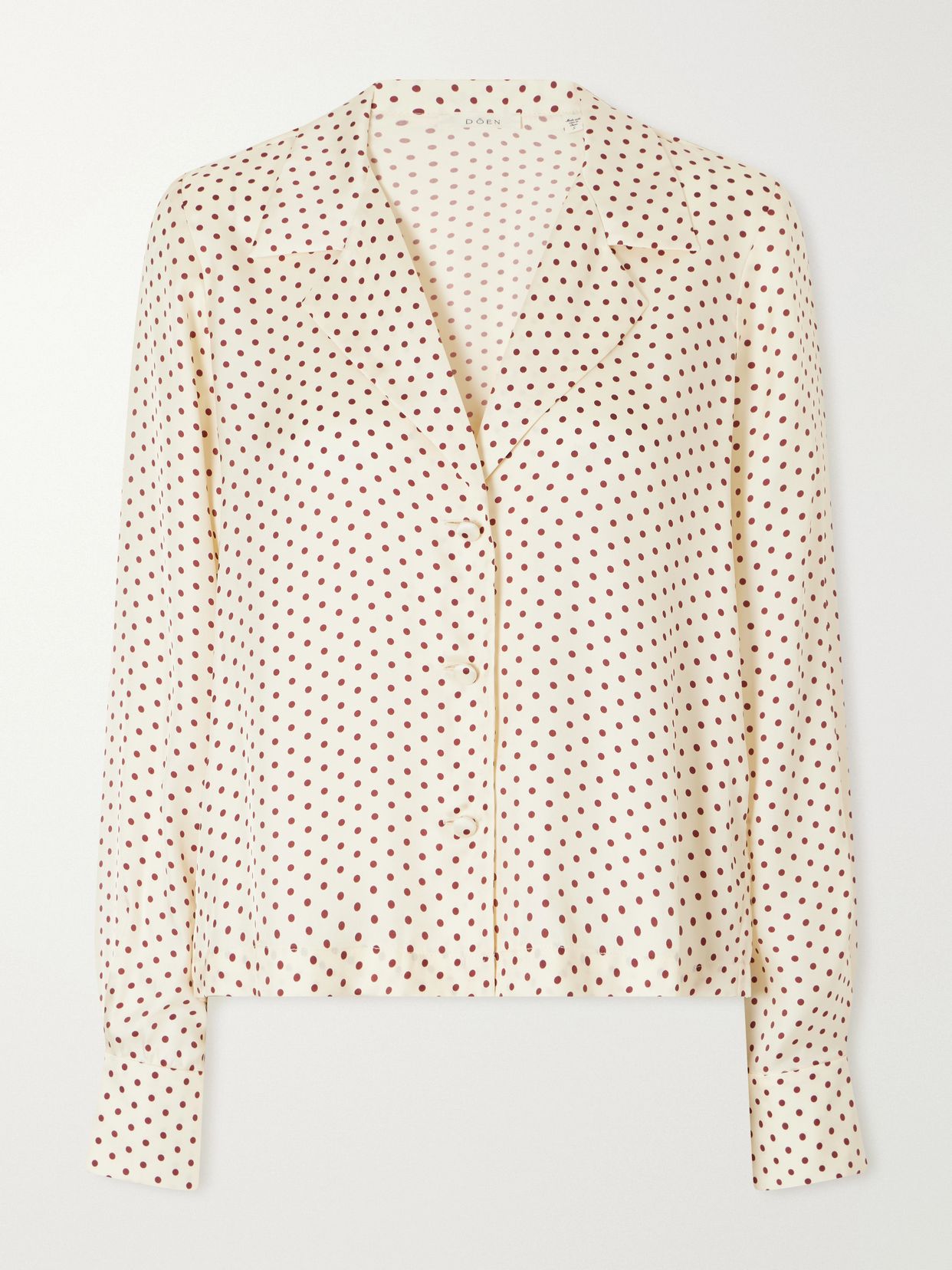 Elene polka-dot silk-blend twill blouse