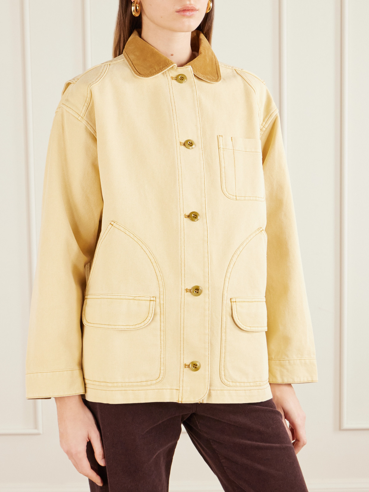 Dôen - Pascual Corduroy-Trimmed Cotton-Canvas Jacket