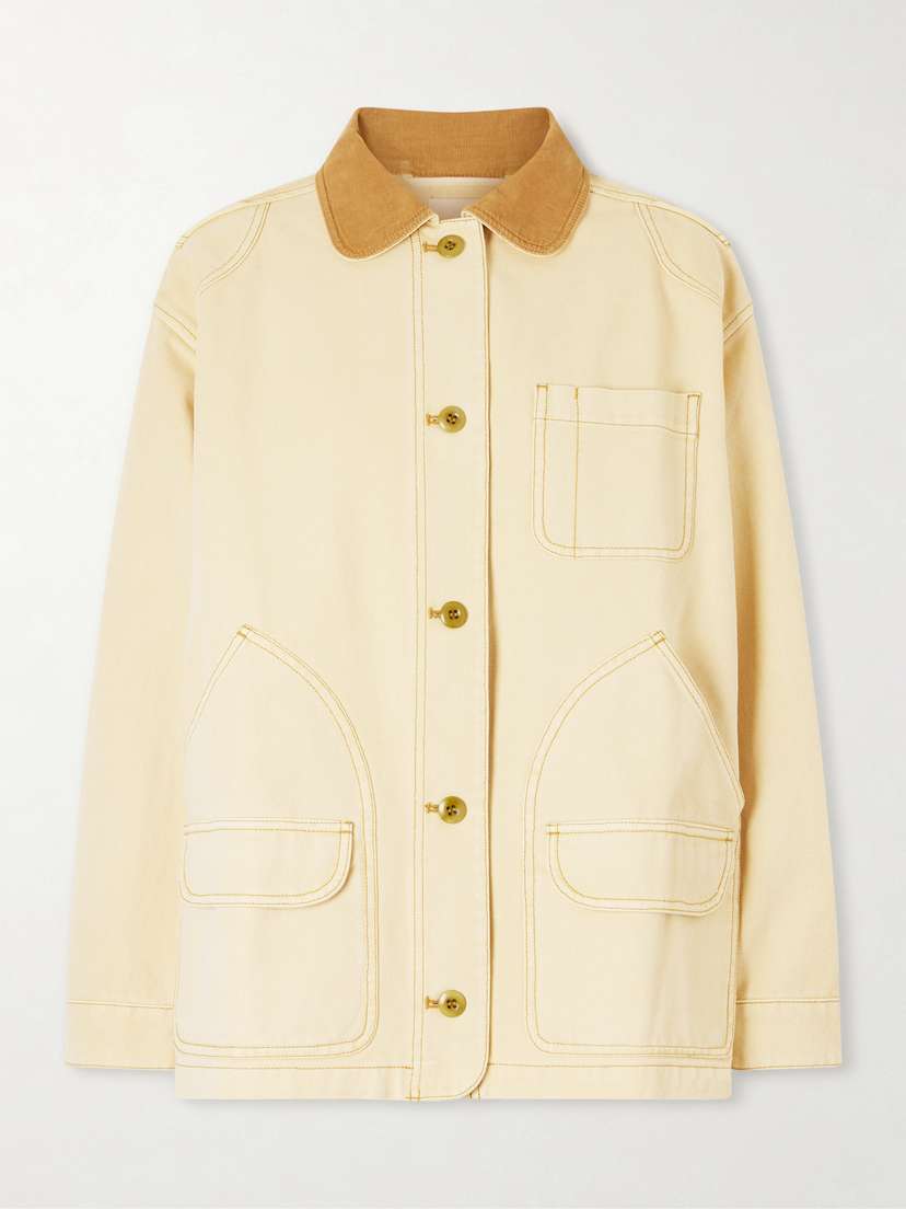 DÔEN Pascual Corduroy-trimmed Cotton-canvas Jacket