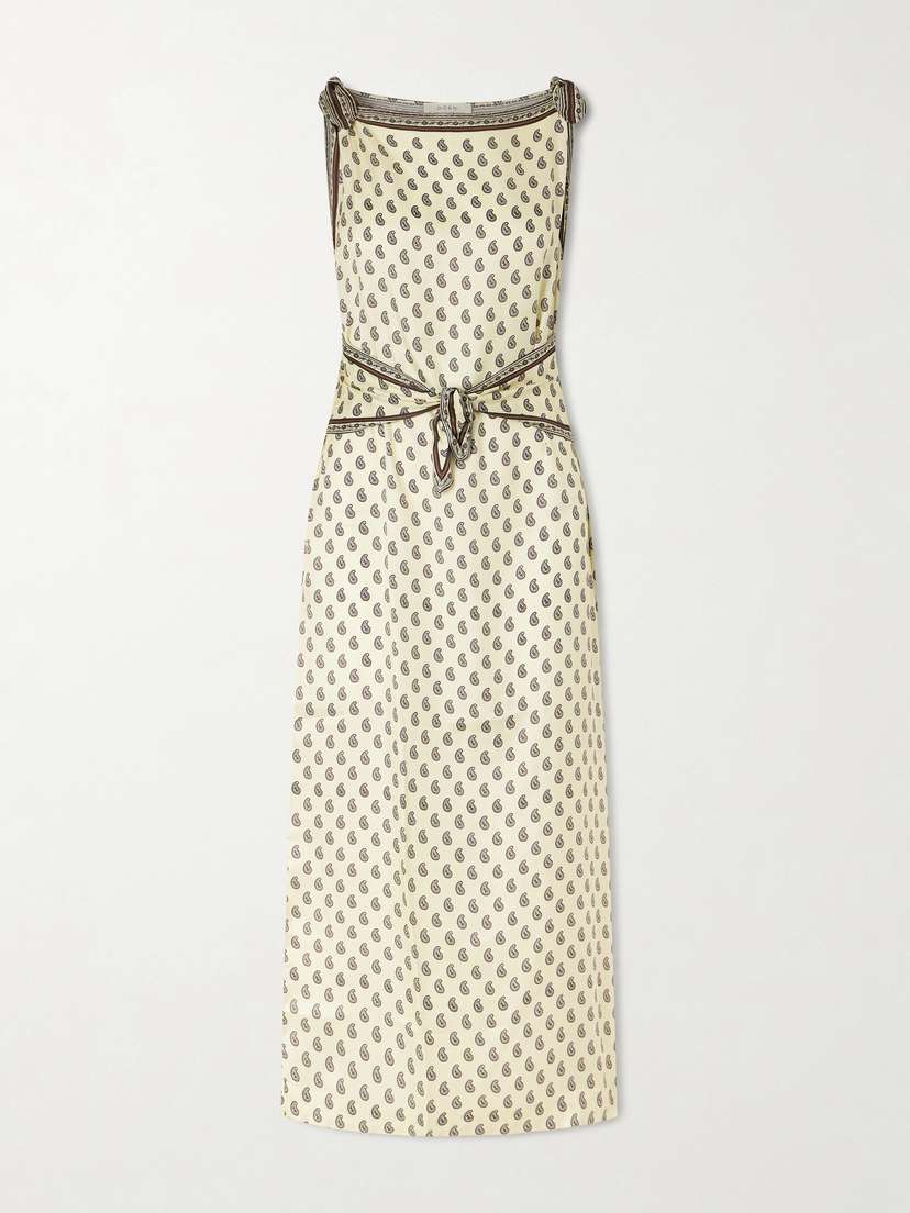 DÔEN Amorette Paisley-print Silk-blend Twill Midi Dress