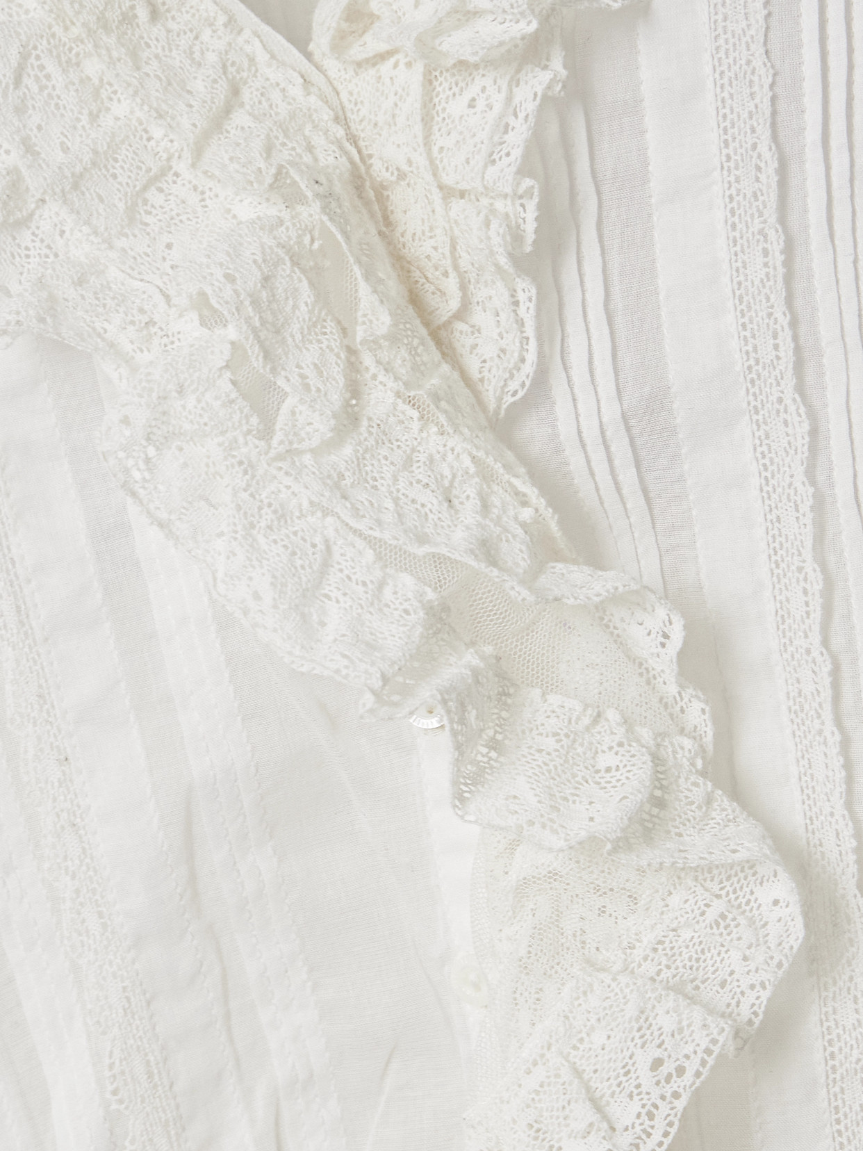 Dôen - Bernadette Lace-Trimmed Pintucked Organic Cotton-Voile Blouse