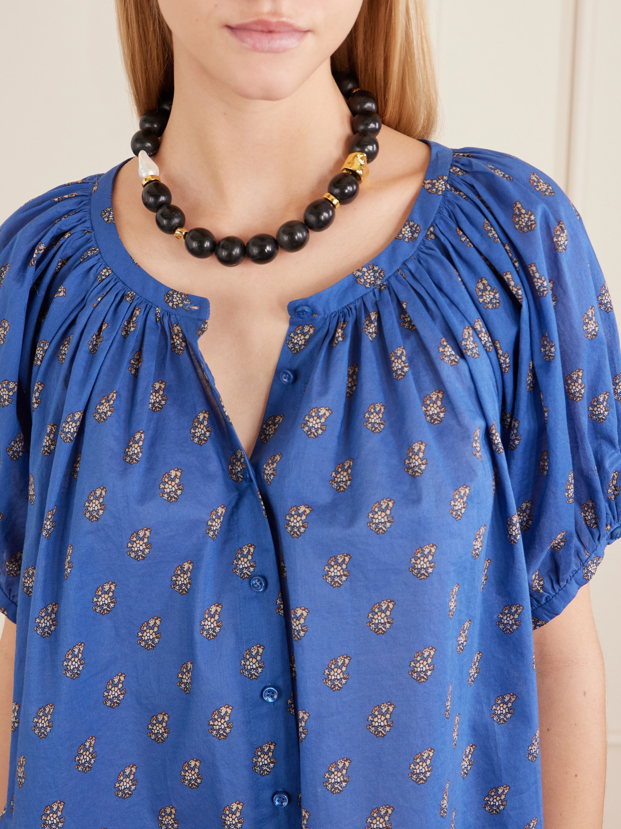 Dôen - June Floral-Printed Cotton Top