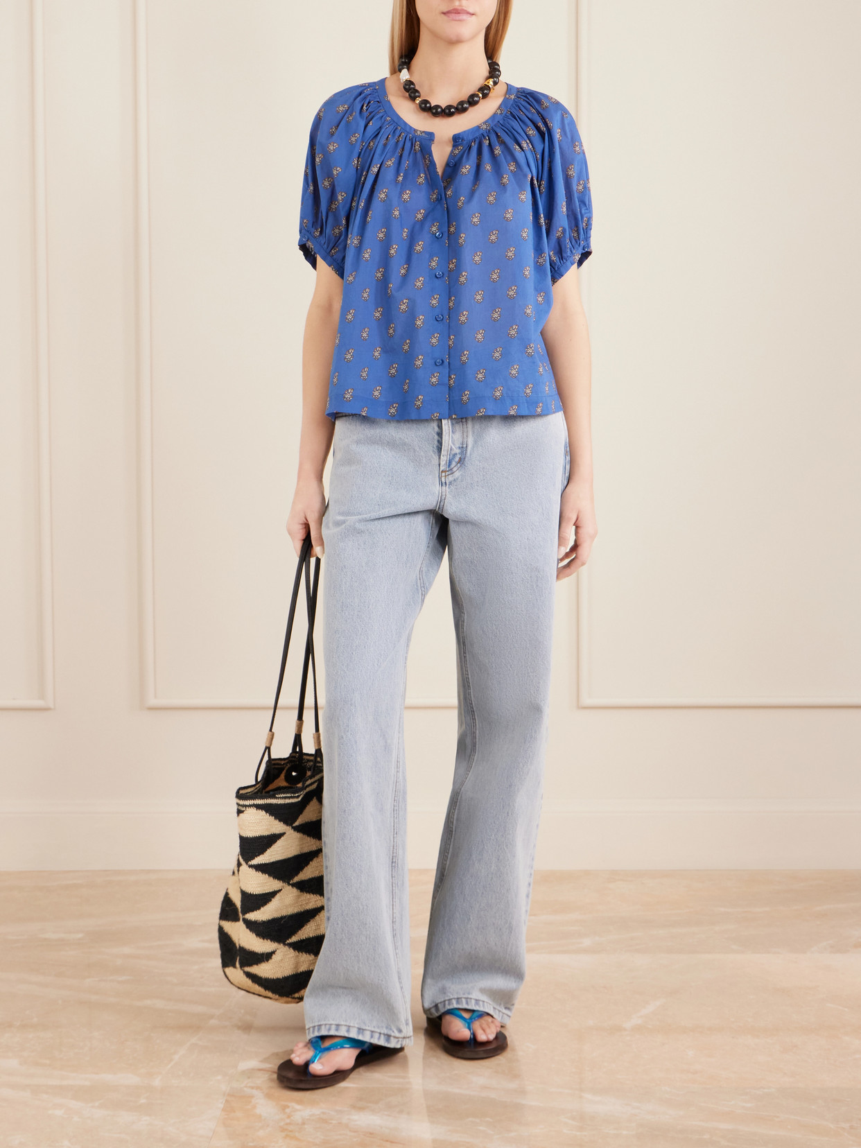 Dôen - June Floral-Printed Cotton Top