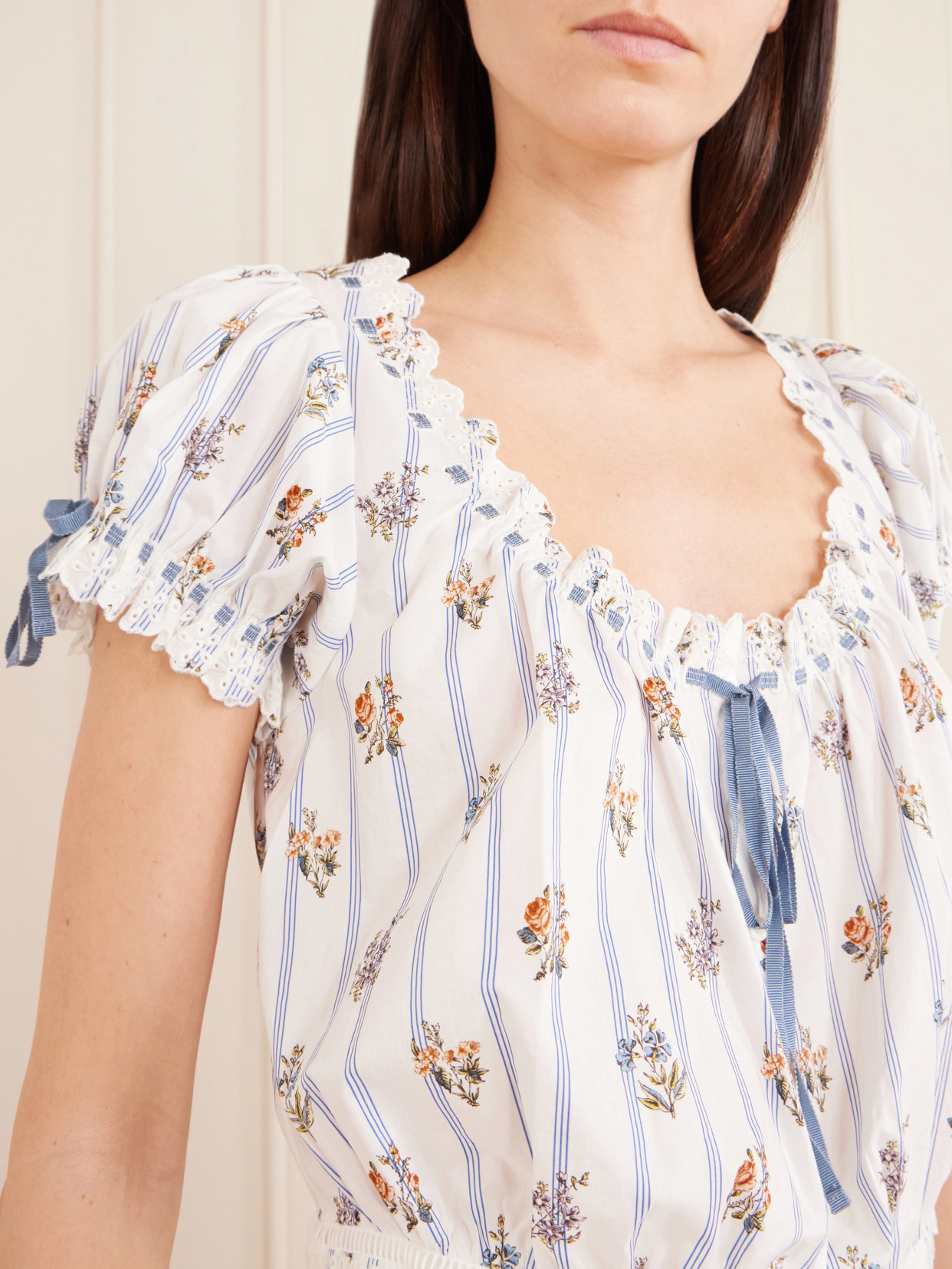 Dôen - Nera Broderie Anglaise Organic Cotton Blouse