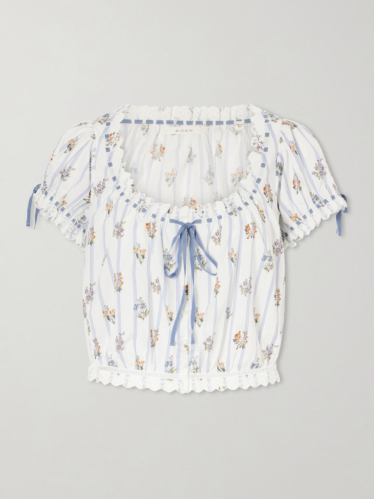 Nera Broderie Anglaise Organic Cotton Blouse