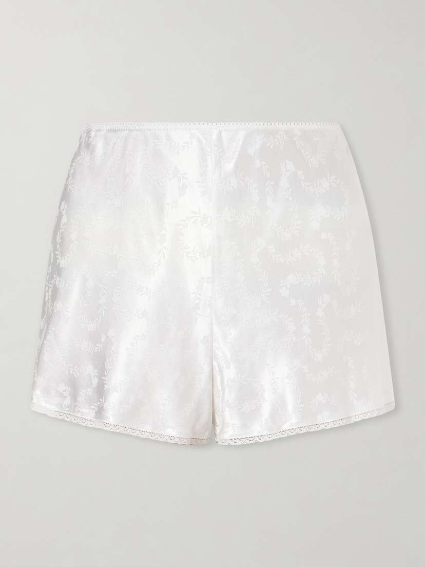 DÔEN Loren Floral Lenzing™ Ecovero™-blend Satin-jacquard Shorts