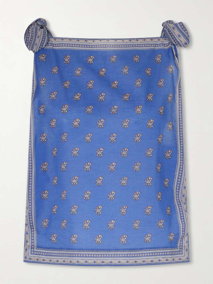 DÔEN Amalia Floral-print Cotton-voile Top