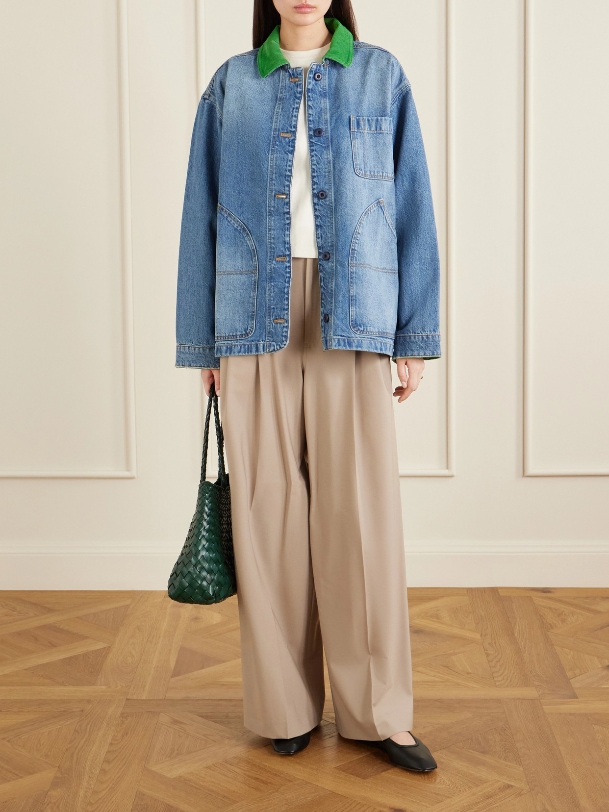 Dôen - Pascual Corduroy-Trimmed Denim Jacket