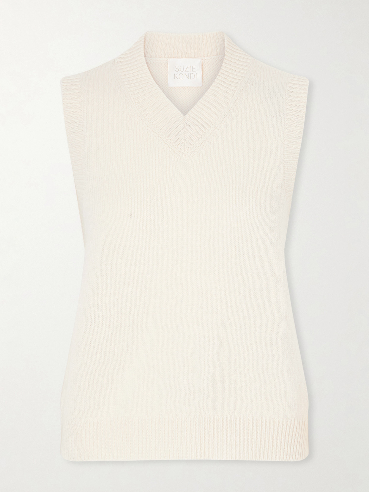 Suzie Kondi Nico Cashmere Vest In White