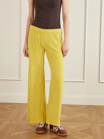 Suzie Kondi Wide-leg cotton-blend sweatpants
