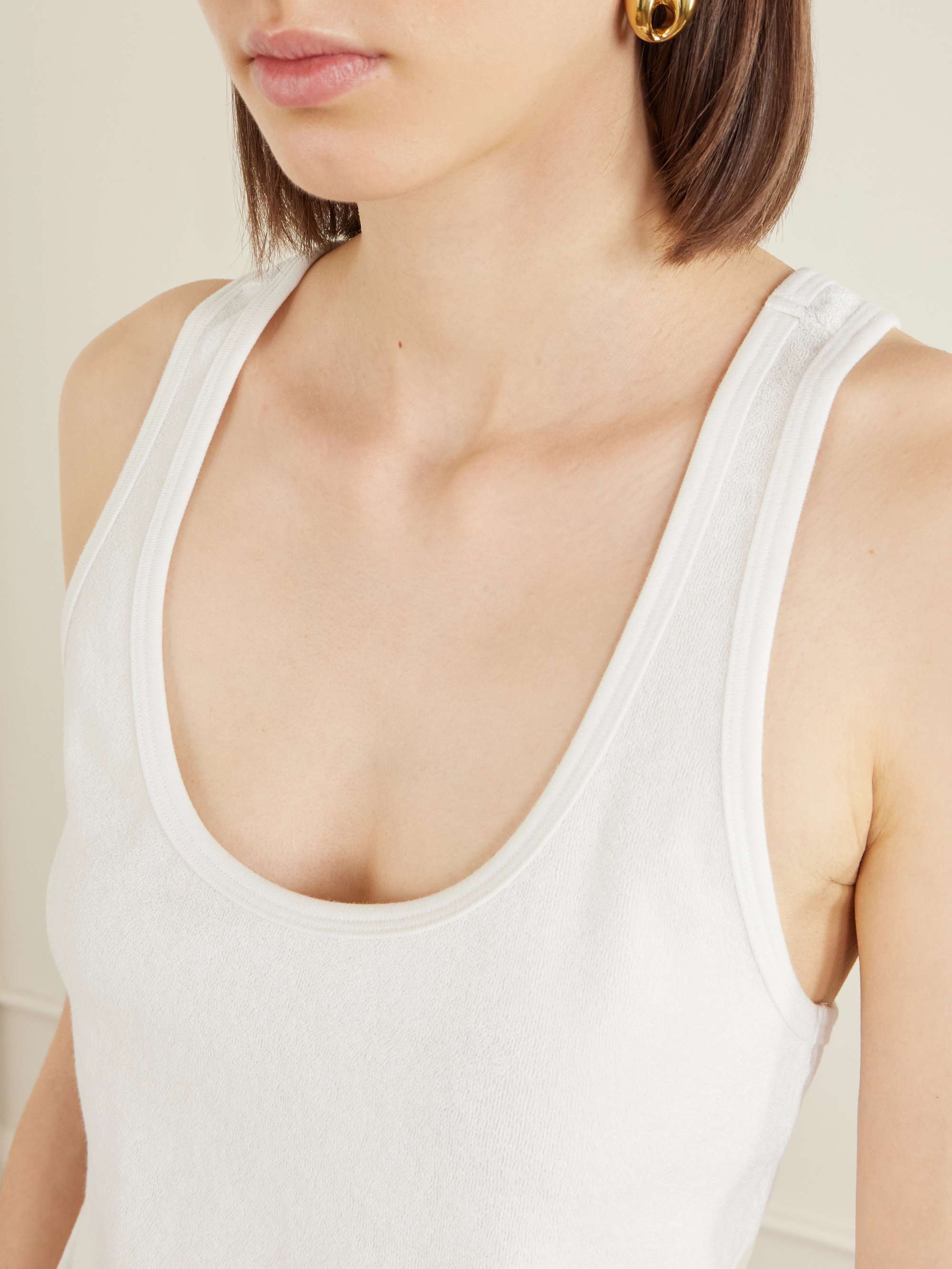 SUZIE KONDI Tia cotton-blend terry tank top | NET-A-PORTER