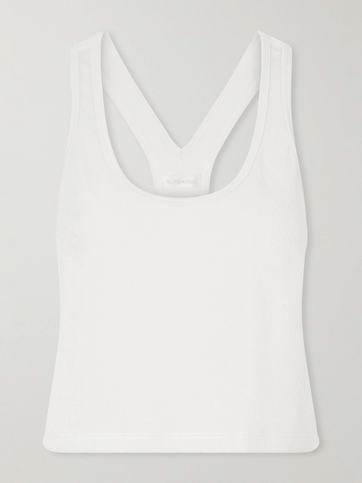 Suzie Kondi Tia Cotton-blend Terry Tank Top In Neutral