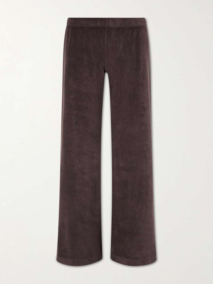 Suzie Kondi Lito Cotton-blend Terry Wide-leg Pants
