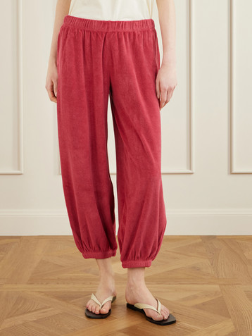 Suzie Kondi Paxos cotton-blend terry track pants
