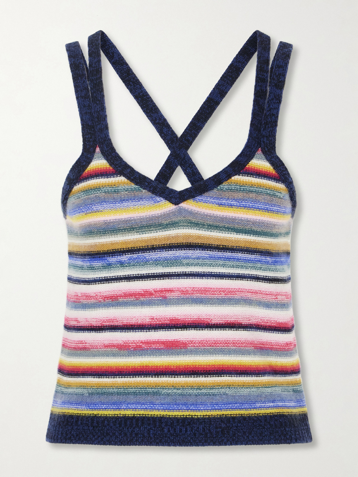 Suzie Kondi Toula Striped Cashmere Tank Top In Multi