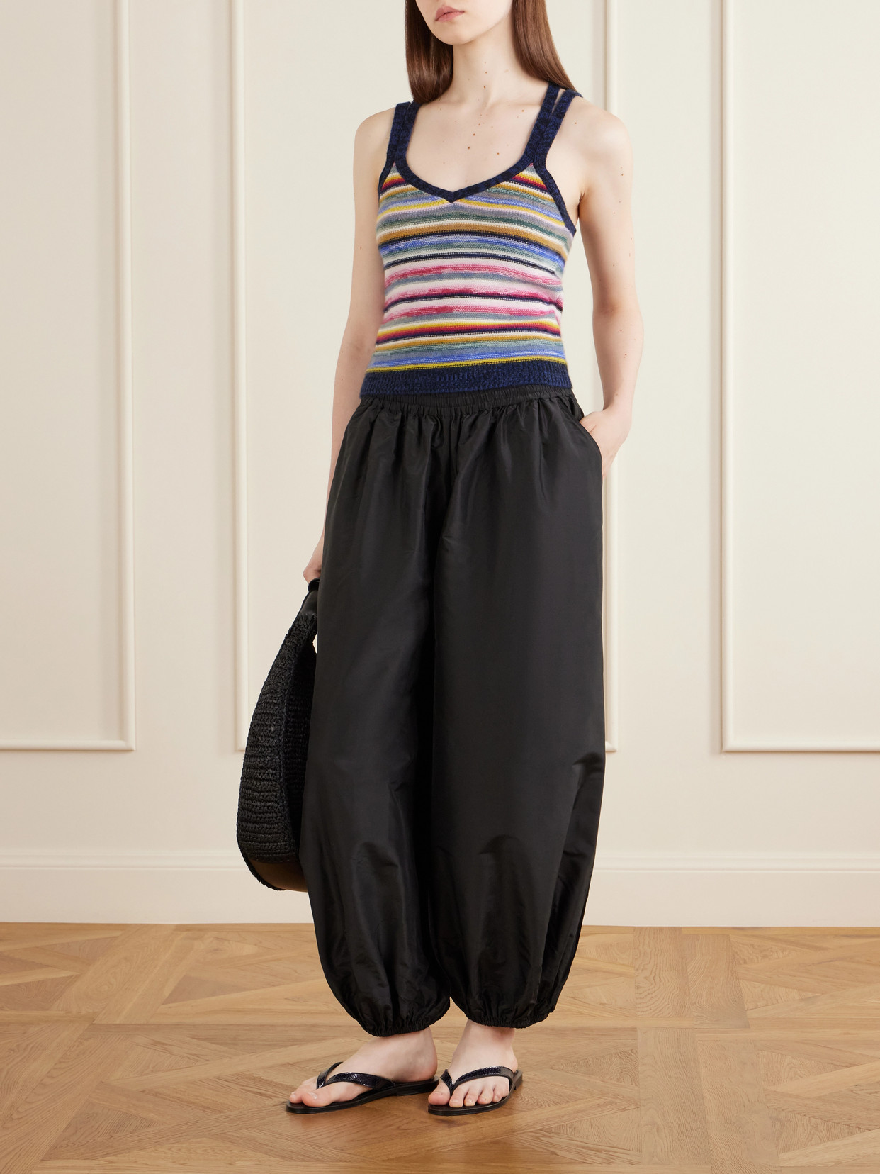 Toula Striped Cashmere Tank Top