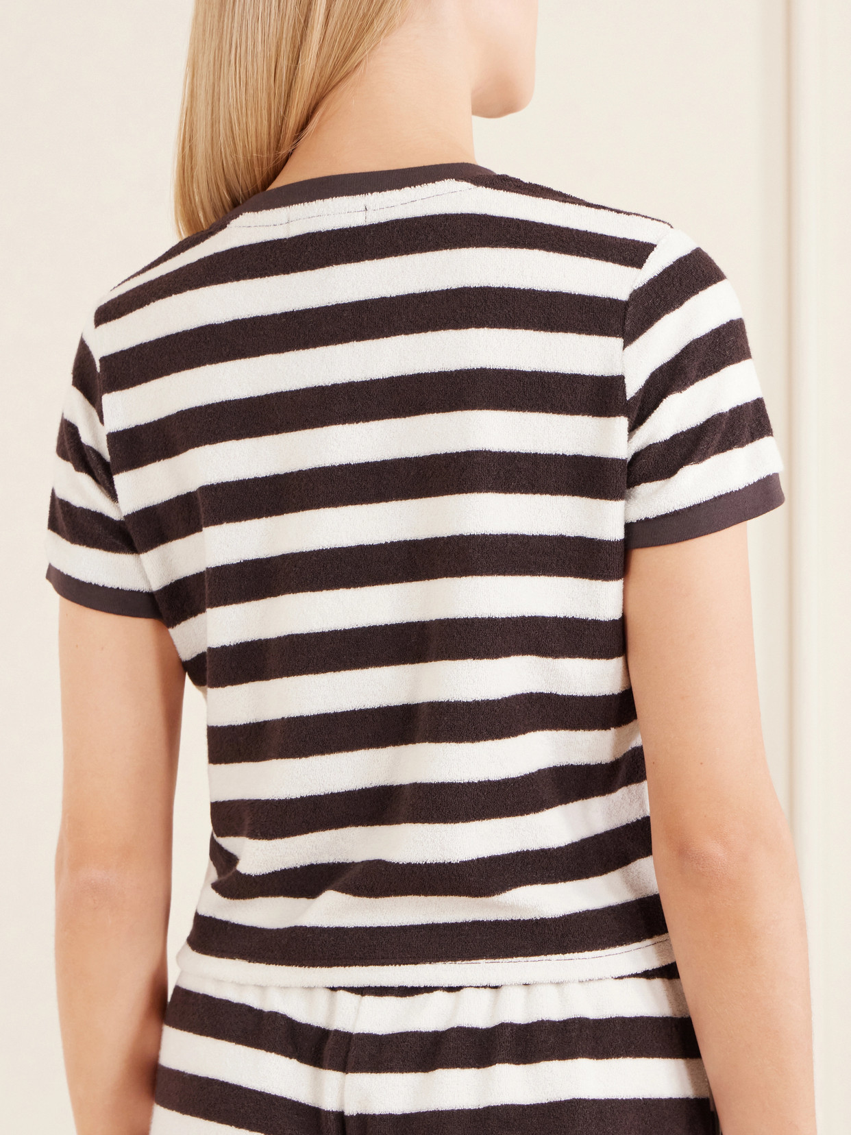 Capri Striped Cotton-Blend Terry T-Shirt