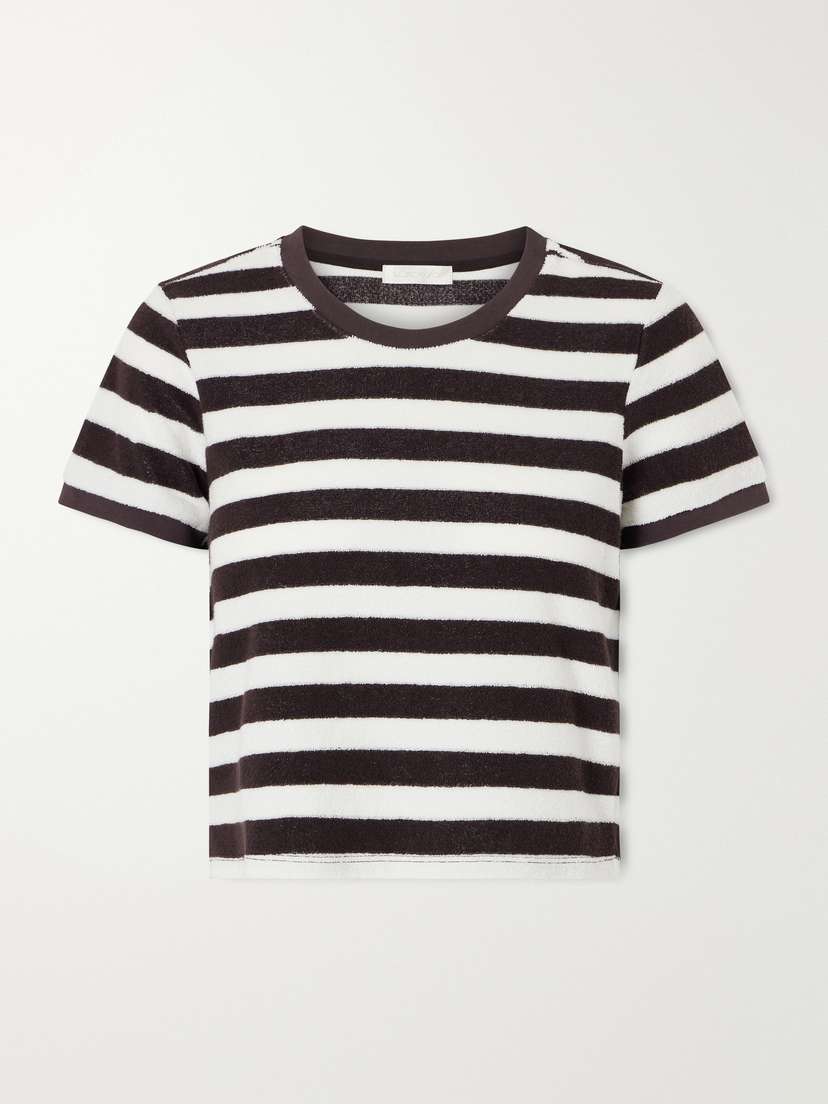 Suzie Kondi Capri Striped Cotton-blend Terry T-shirt