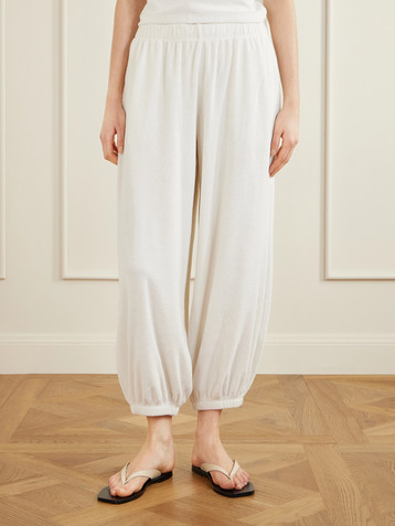 Suzie Kondi Paxos cotton-blend terry track pants