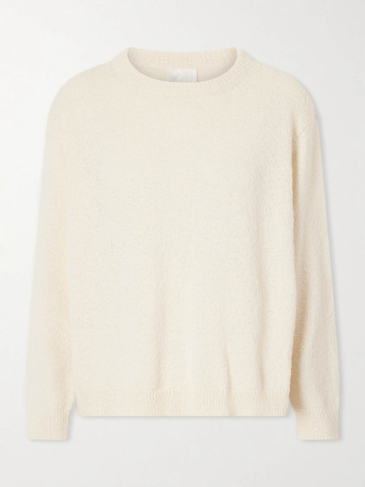Suzie Kondi Kismet Knitted Cotton Sweater In White