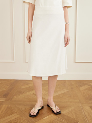 Suzie Kondi Sienna cotton-blend terry midi skirt