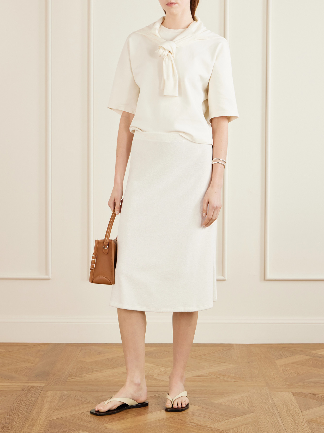 Sienna Cotton-Blend Terry Midi