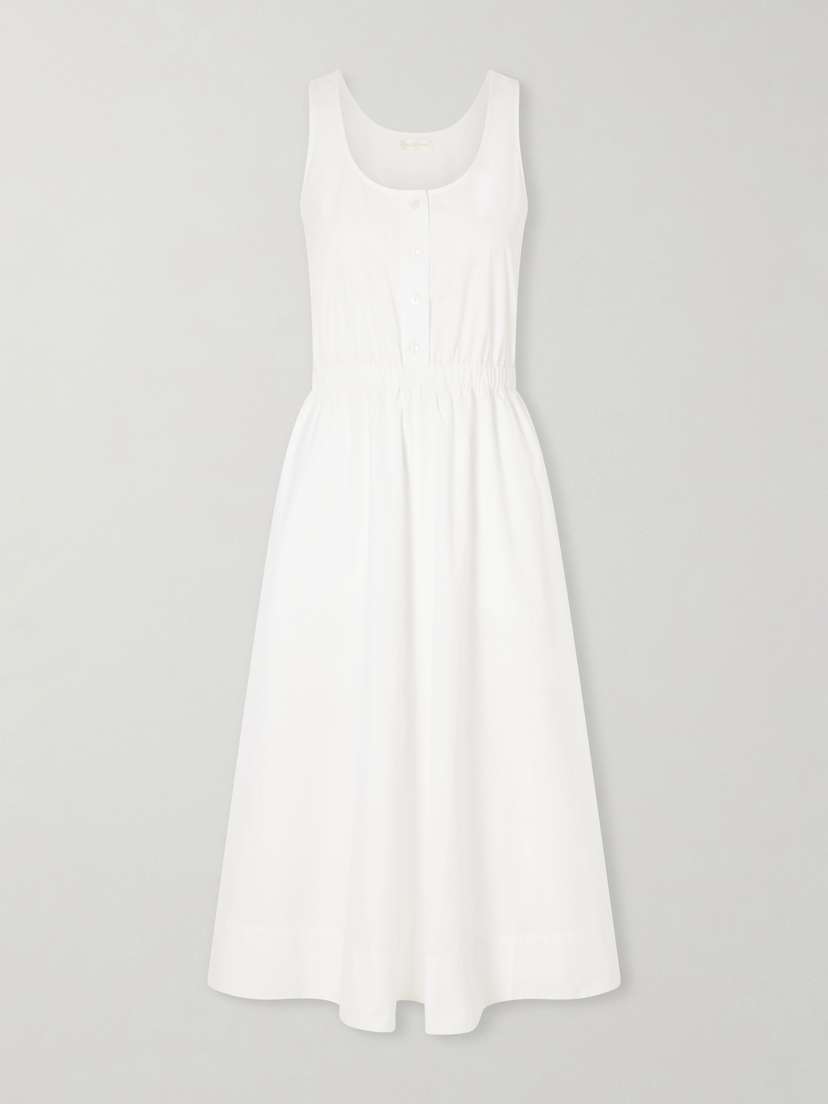 Suzie Kondi Daphne Gathered Cotton-poplin Midi Dress | Thumbnail 5