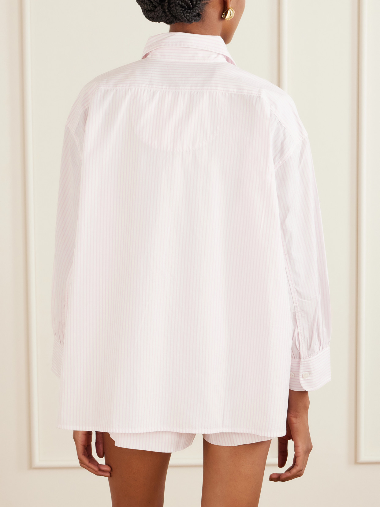 Kappa Logo-Embroidered Striped Cotton-Poplin Shirt