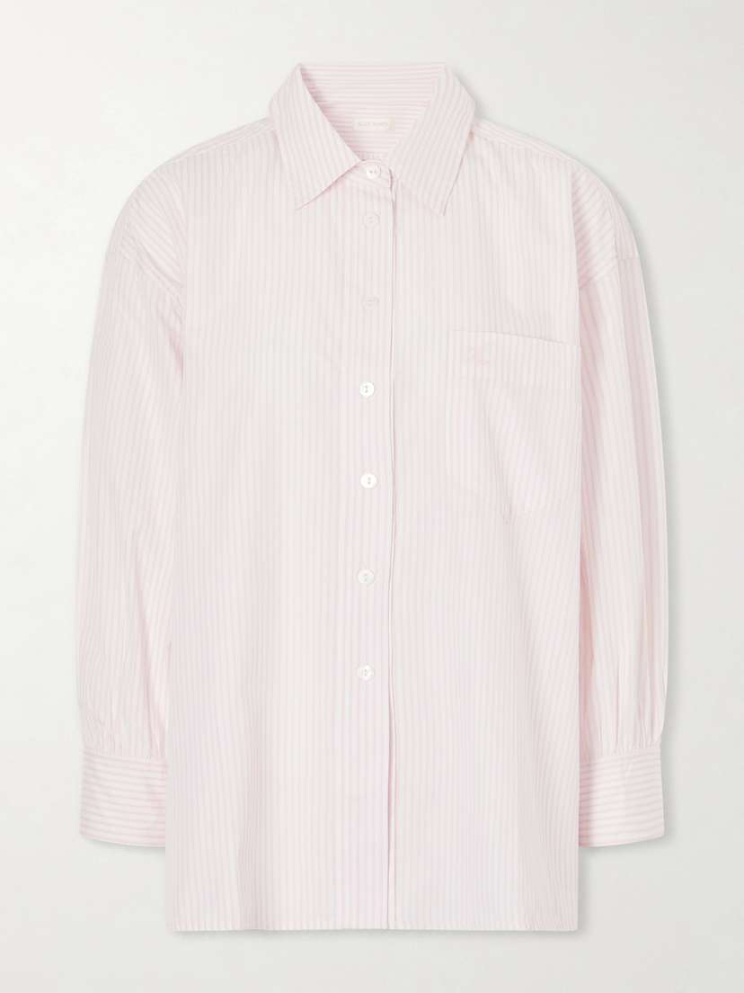 Suzie Kondi Kappa Logo-embroidered Striped Cotton-poplin Shirt | Thumbnail 6 Suzie Kondi Kappa Logo-embroidered Striped Cotton-poplin Shirt | Thumbnail 6