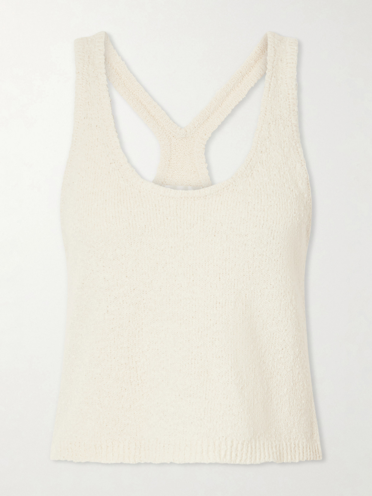 Suzie Kondi Tia Cotton-bouclé Tank Top In White
