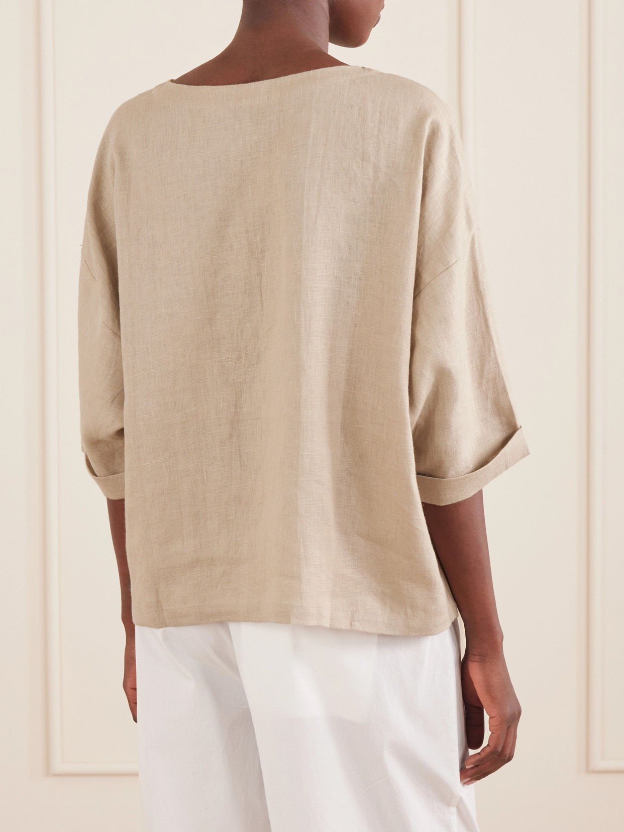 Saria Linen-Chambray T-Shirt