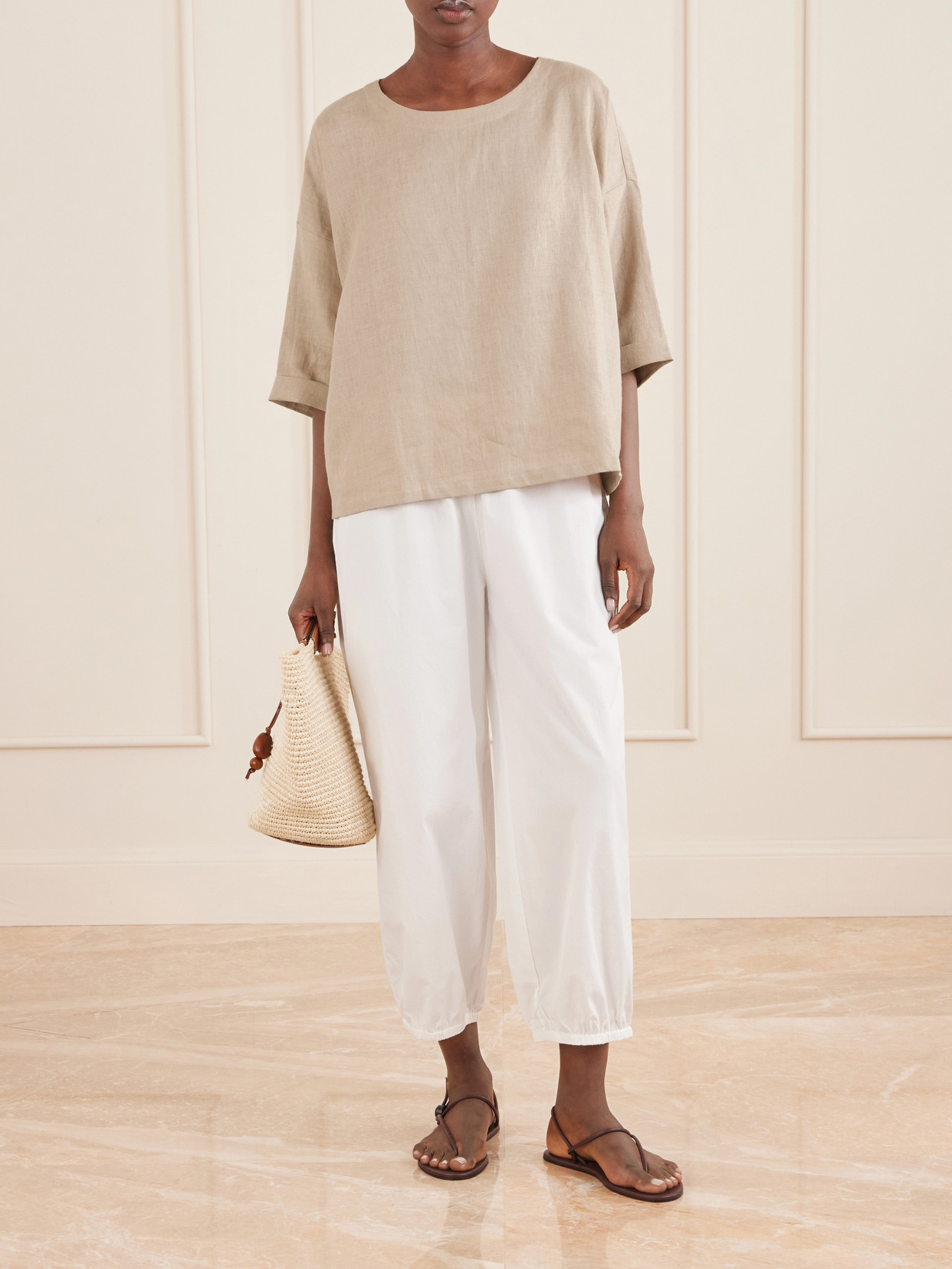 Saria Linen-Chambray T-Shirt
