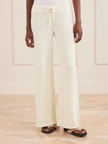 Suzie Kondi Calla cotton-bouclé flared pants