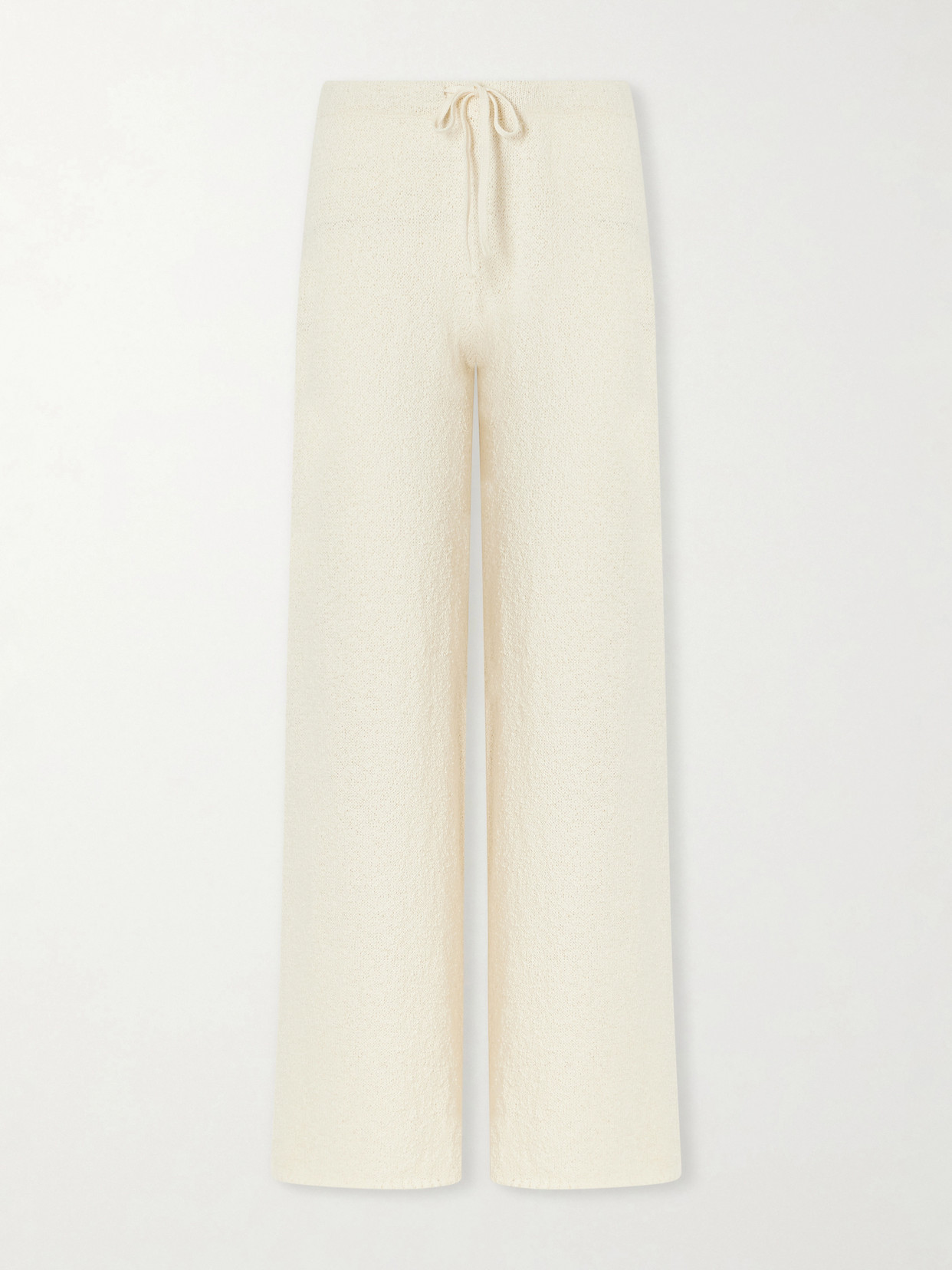 Suzie Kondi Calla Cotton-bouclé Flared Pants In Brown