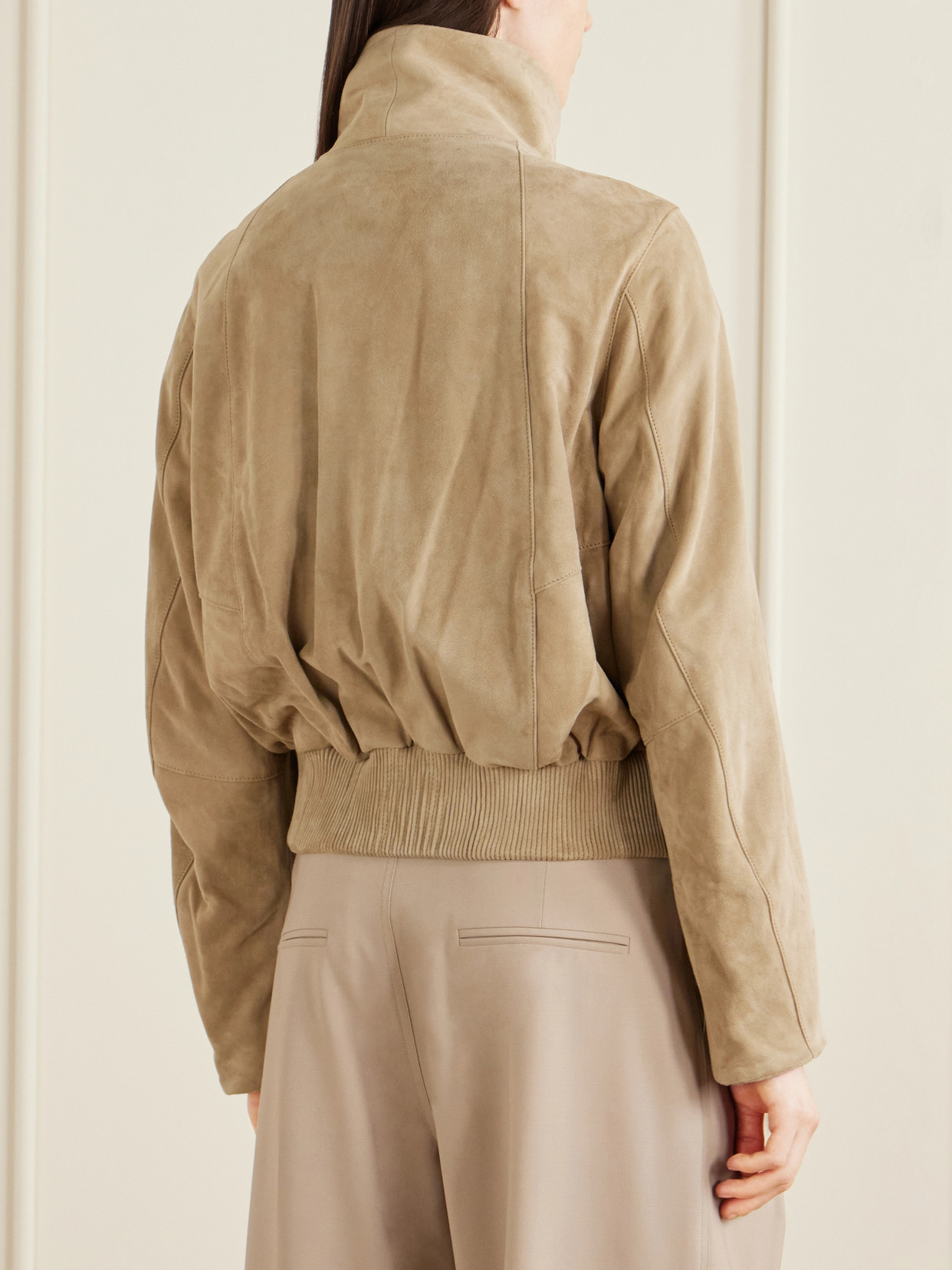 Kallmeyer Liam Suede Bomber Jacket In Brown