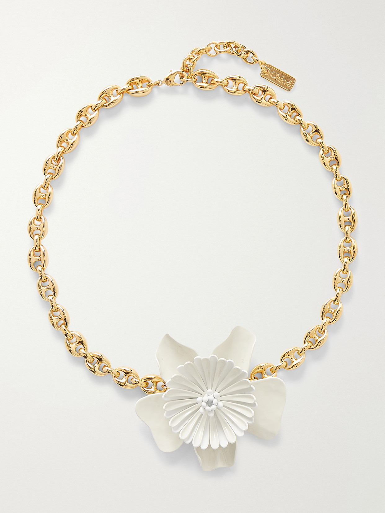 Chloé Gold-tone Lacquer Necklace