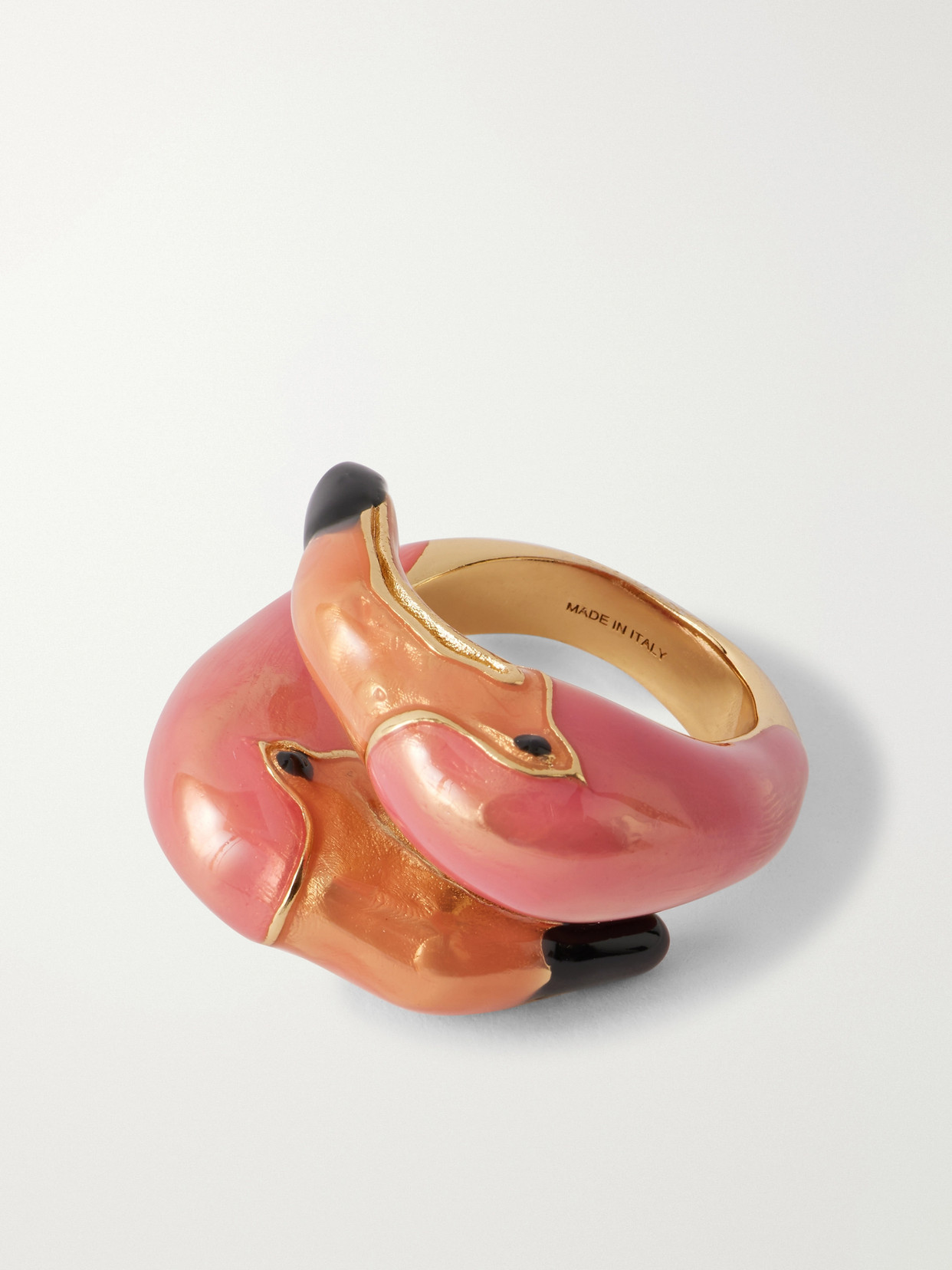 Chloé Gold-tone Resin Ring In Pink