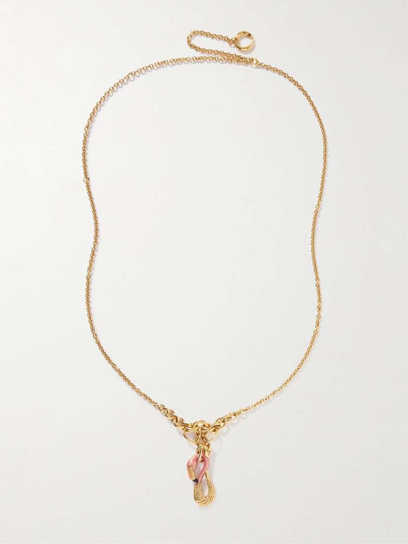 Chloé Gold-tone And Enamel Necklace
