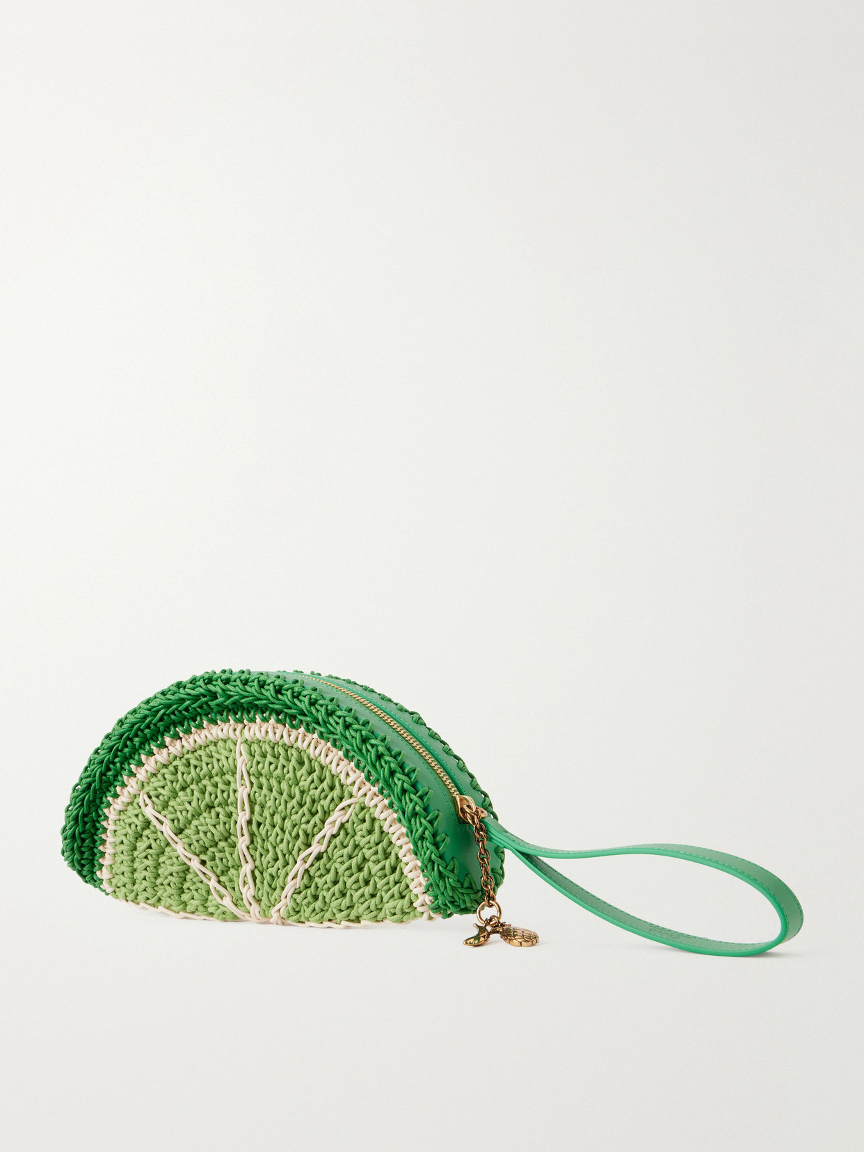 Chloé Chloe Tropicus Lime Braided Waxed Cord Clutch In Green