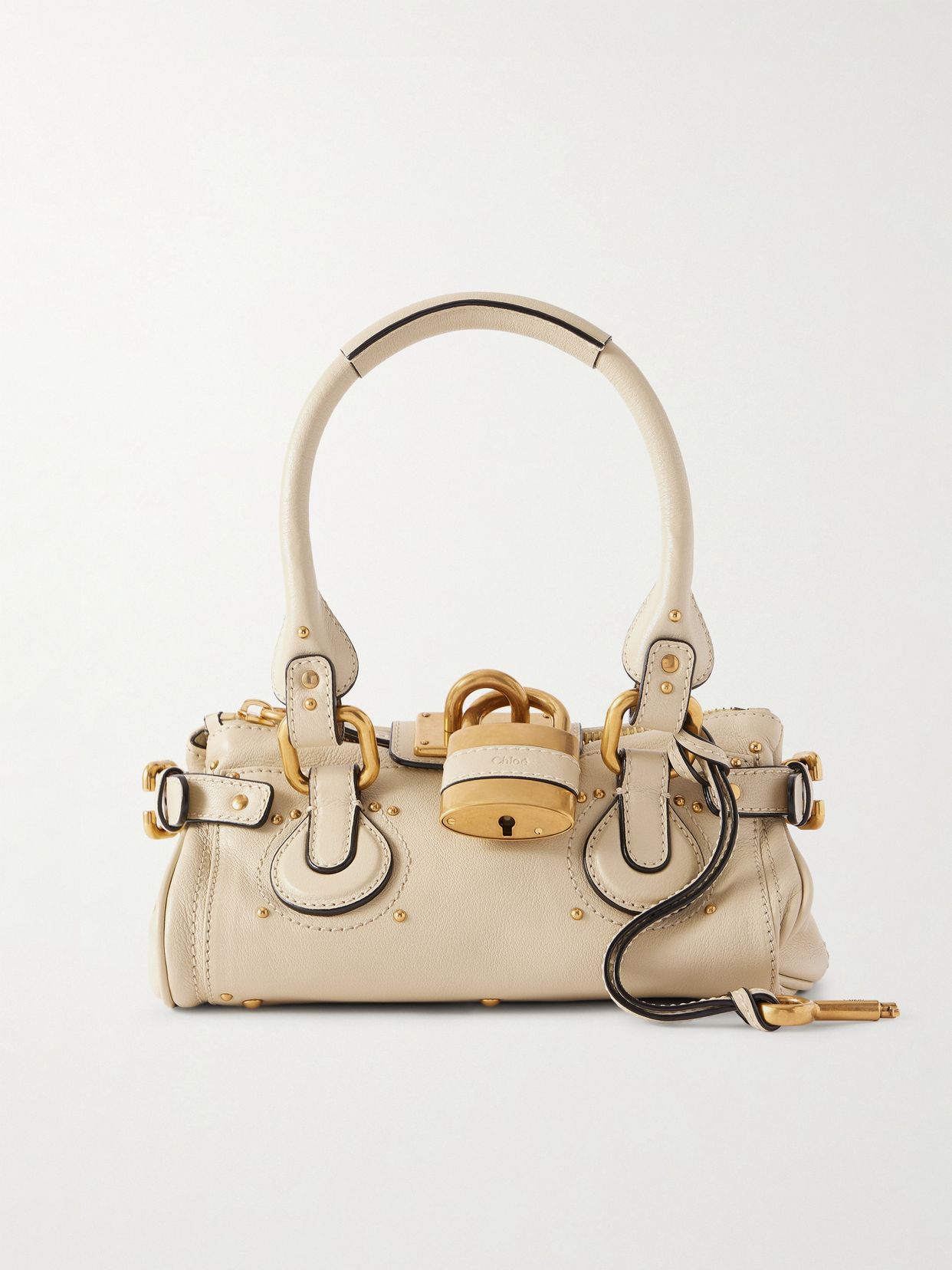 Paddington embellished textured-leather tote