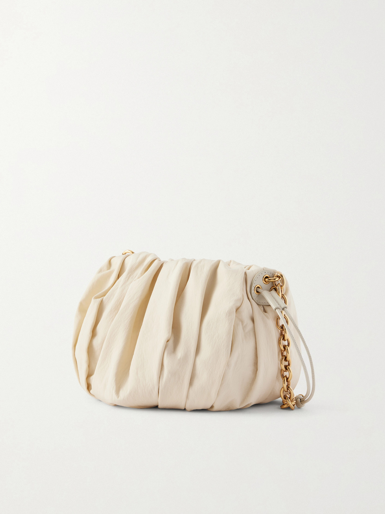 Chloé Pleated Shell Shoulder Bag In White