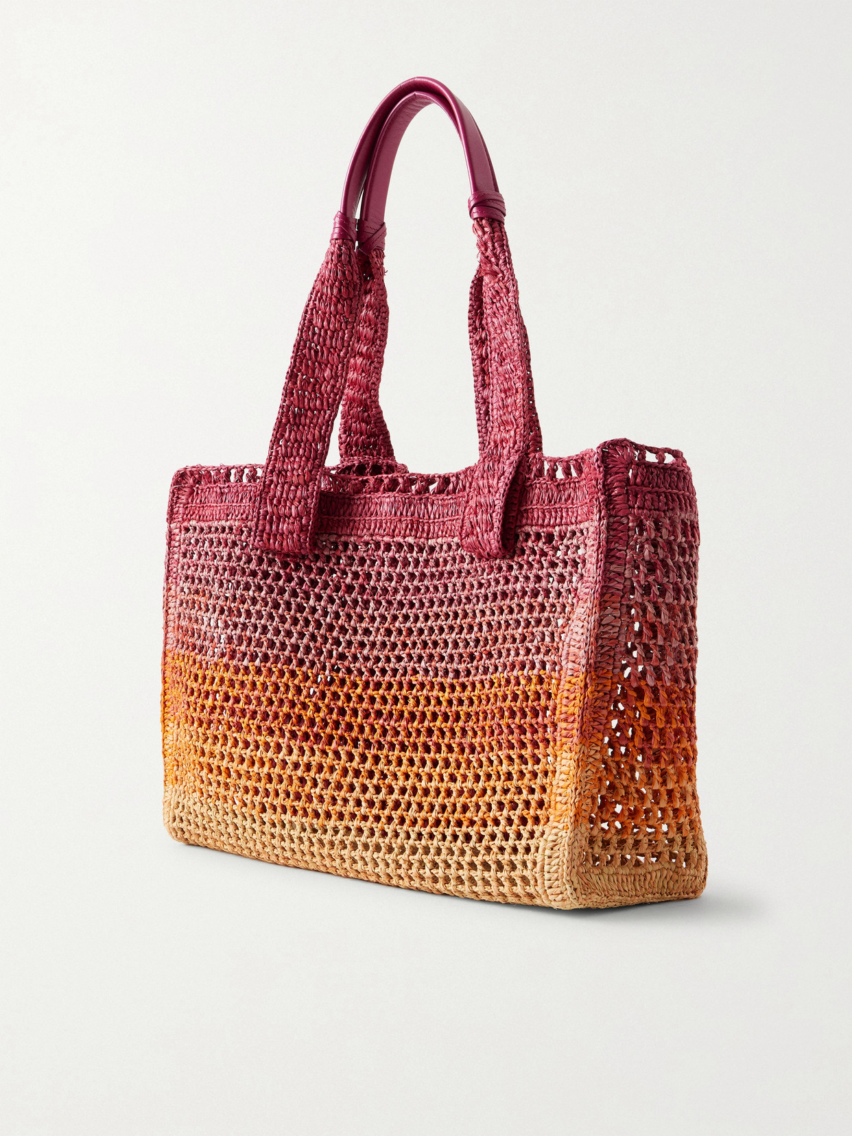 Chloé Womens Multicolor Orange Summer Banana East-west Raffia Tote Bag In Pink