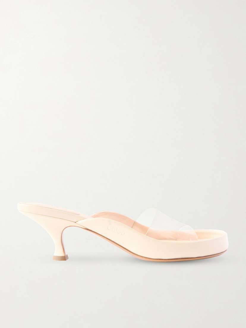 Chloé Junie Leather-trimmed Tpu Mules