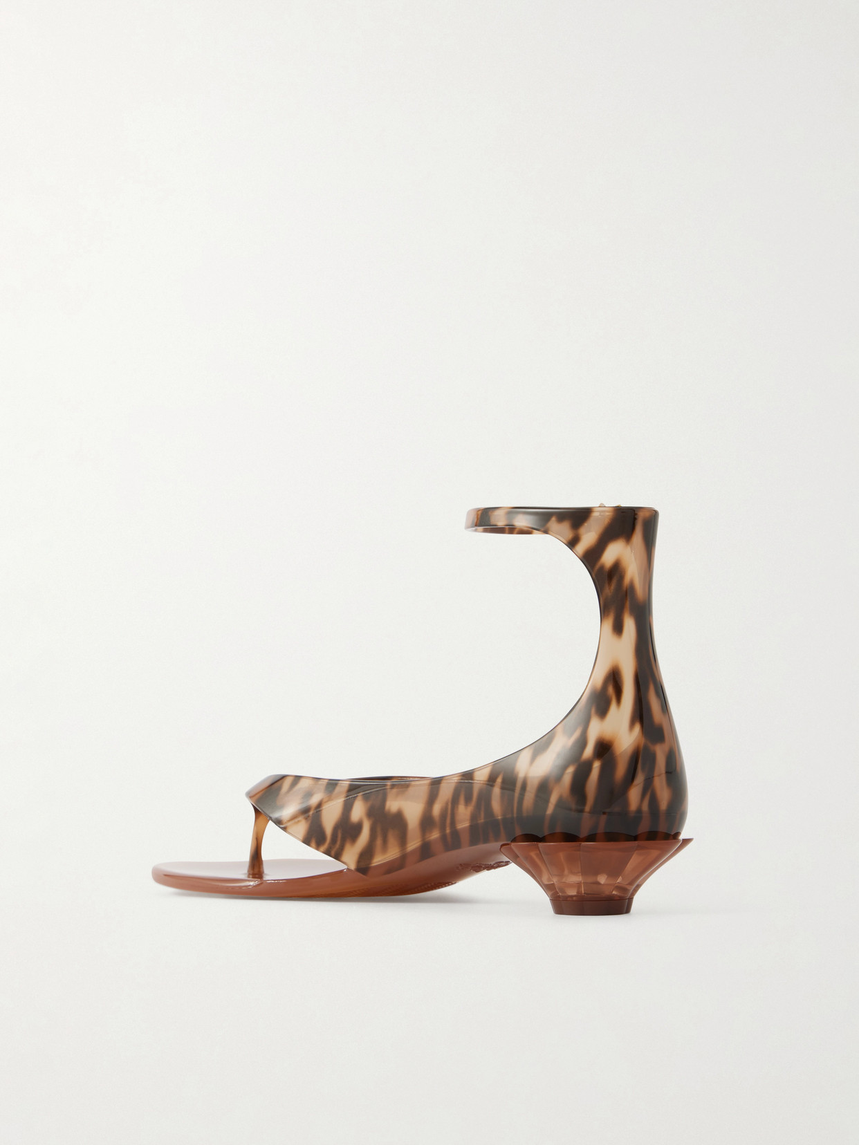 Chloé Jelly Flip-flop Sandals Tropical Print Shell Heel In Animal Print