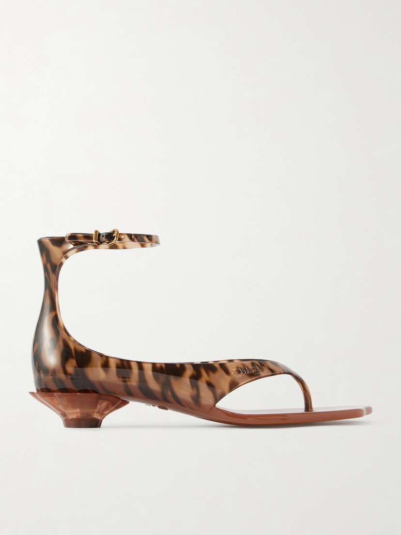 Jelly Leopard-print Rubber Sandals
