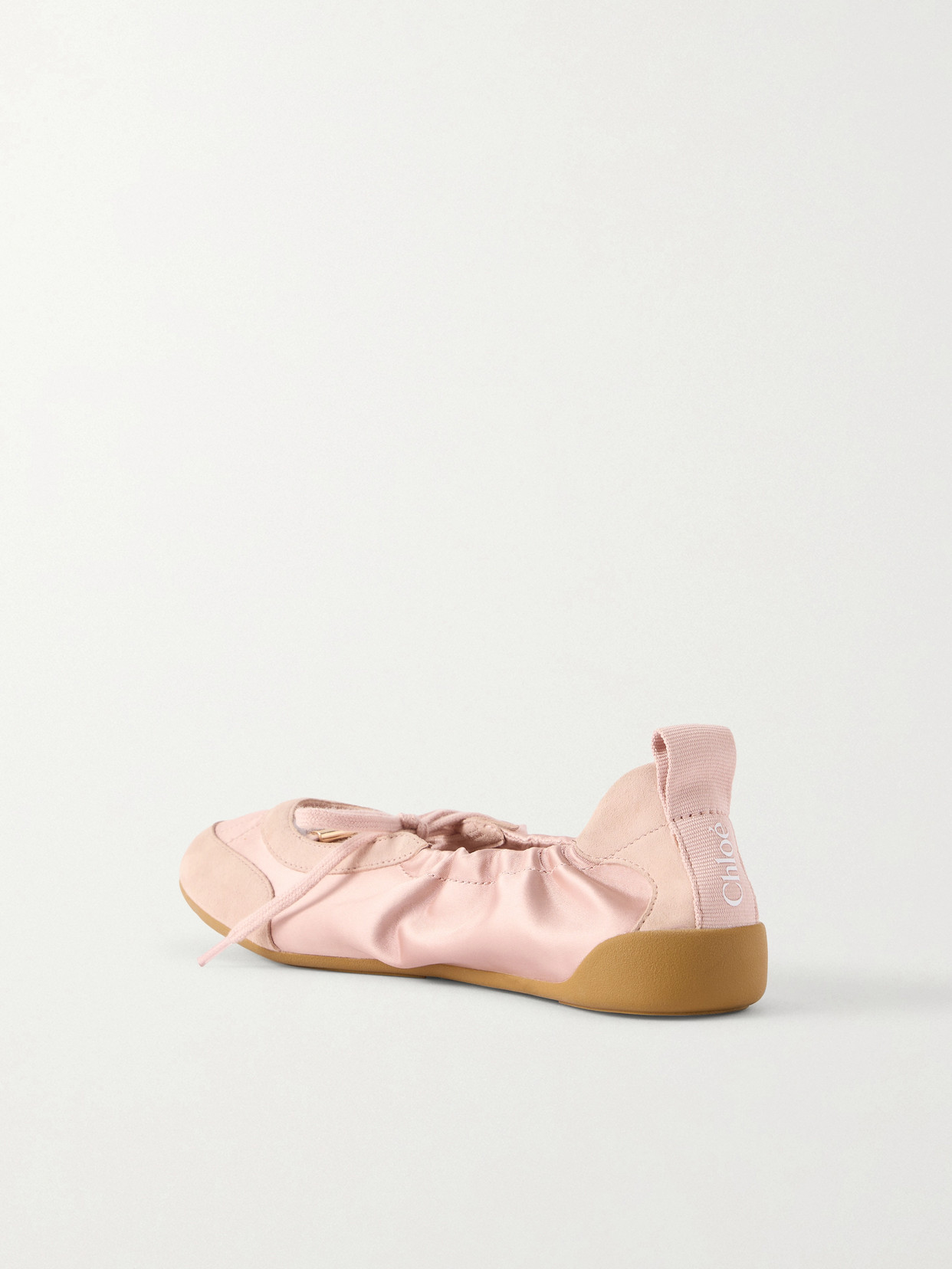 Chloé Kick Leather Ballet Flats Round Toe In Pink