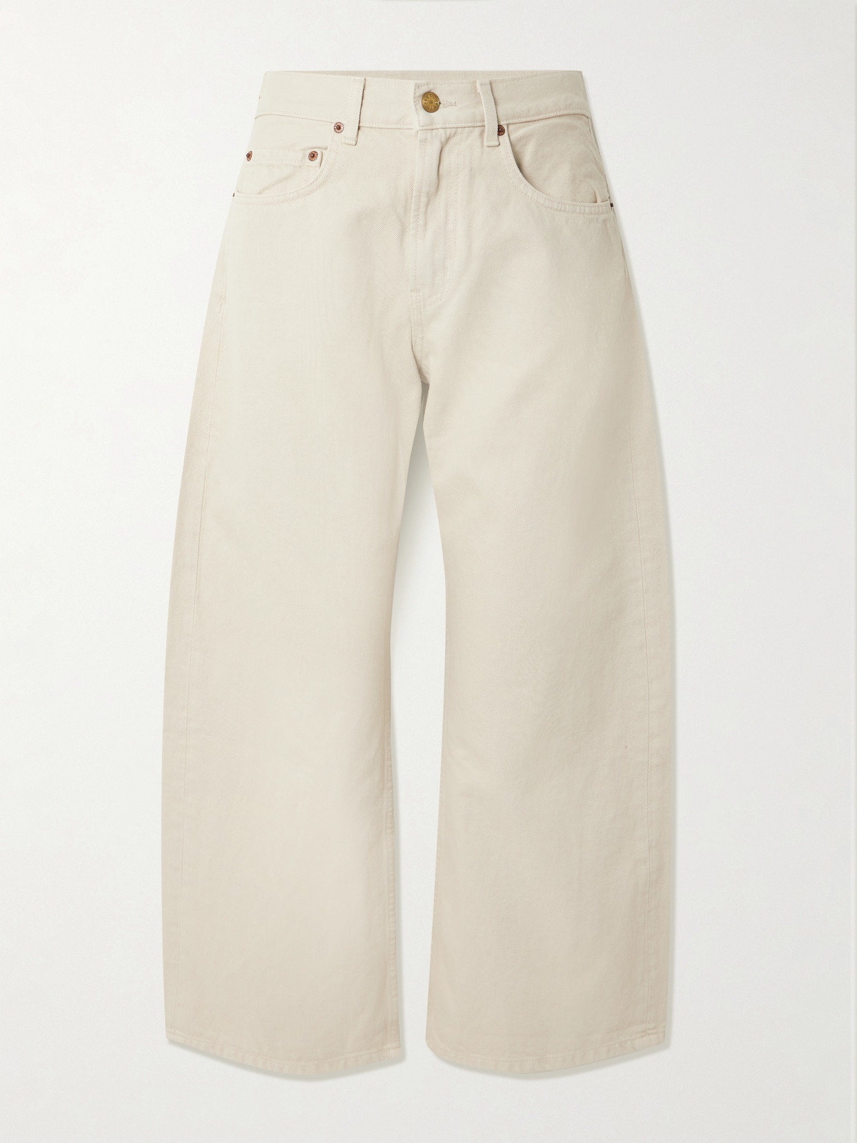B Sides Floppy Mid-rise Wide-leg Jeans In White