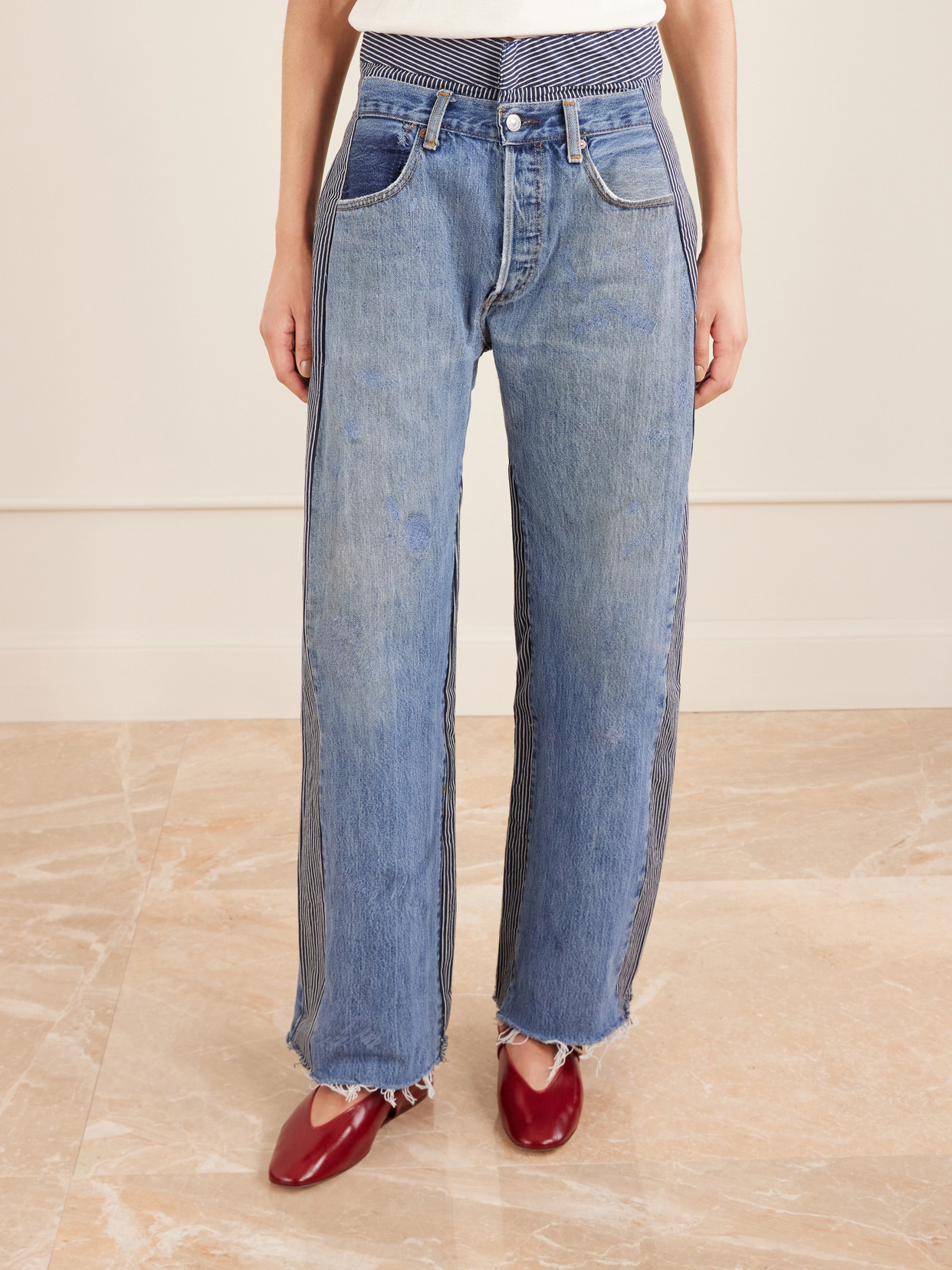 Double Waistband Rework Wide- Leg