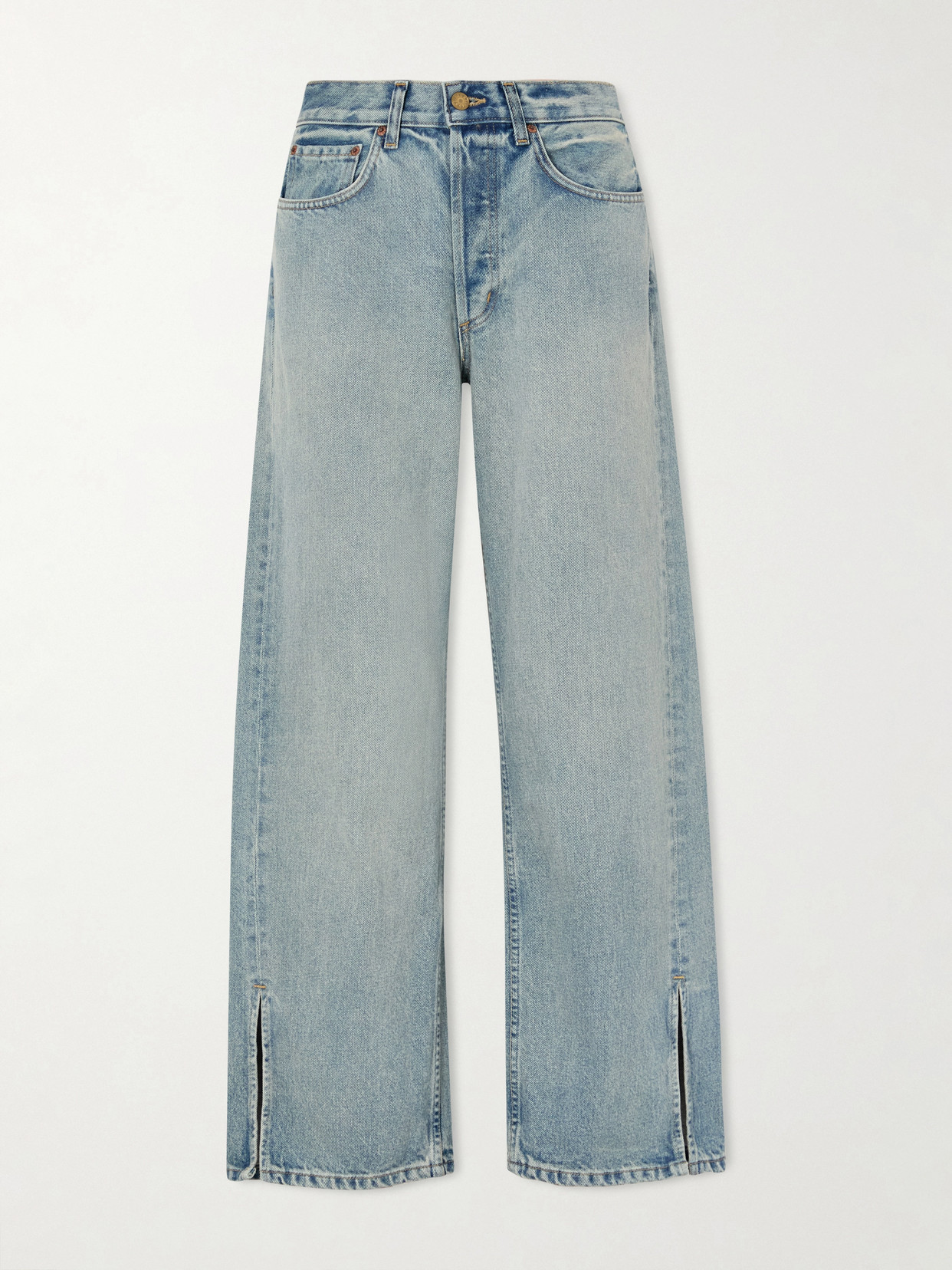 B Sides Charlot Mid-rise Wide-leg Jeans In Blue