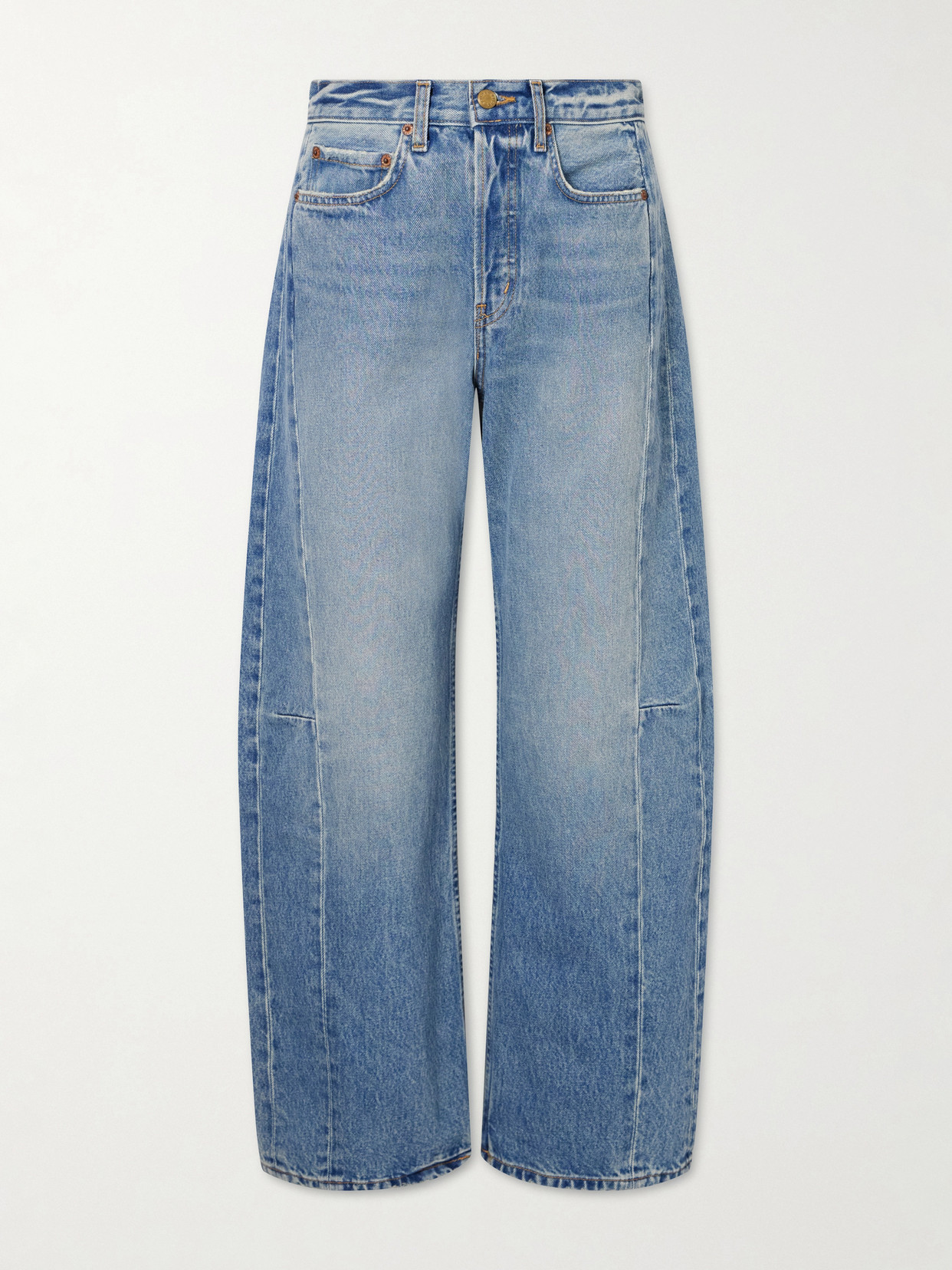 B Sides Slim Lasso Mid-rise Wide-leg Jeans In Blue